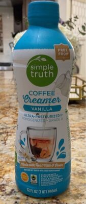 Vanilla coffee creamer front packaging