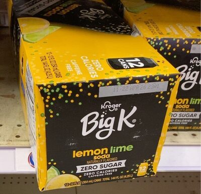 Zero sugar lemon lime soda