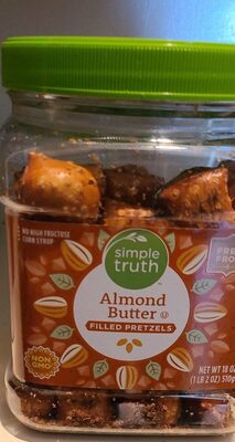 almond Butter filled pretzels