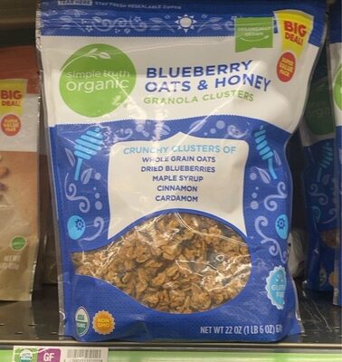 Blueberry oats and honey granola clusters