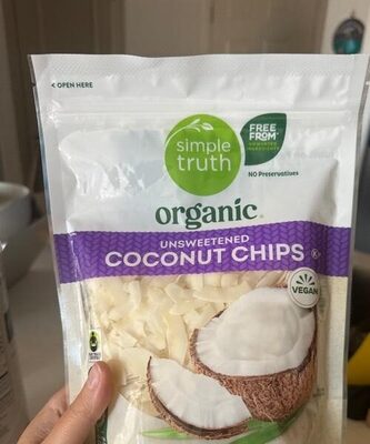 Unsweetened coconut chips front packaging
