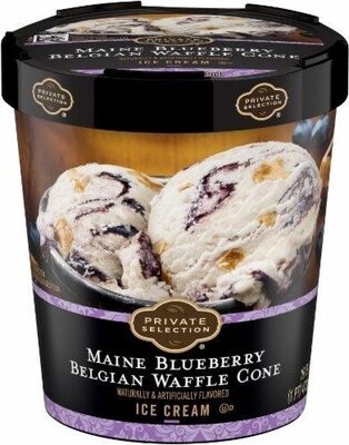 Maine blueberry belgian waffle cone ice cream