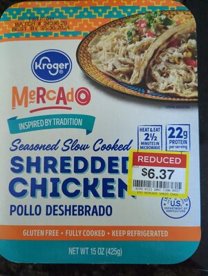 Seasoned Slow Cooked Shredded Chicken