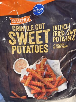 Crinkle cut sweet potato fries front packaging