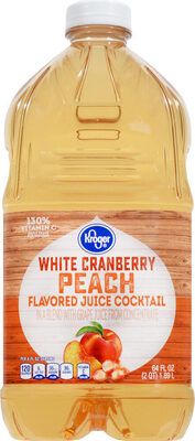 White cranberry peach flavored juice cocktail