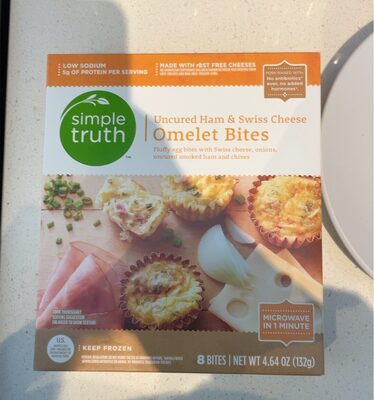 Uncured Ham & Swiss Cheese Omelet Bites