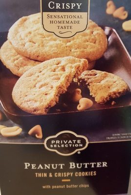 Thin & crispy cookies with peanut butter chips