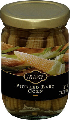 Whole pickled baby corn front packaging