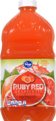 Ruby red grapefruit juice cocktail