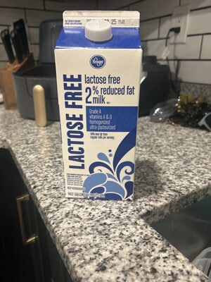 Kroger, lactose free 2% reduced fat milk