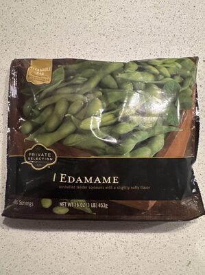 Private selection, edamame, unshelled tender soybeans with a slightly nutty flavor