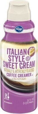 Italian style sweet cream coffee creamer