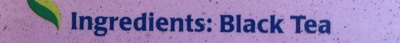 Premium black tea ingredients label