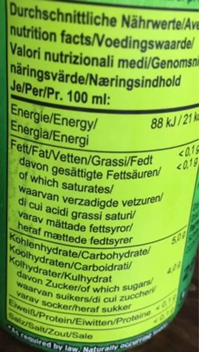 organic coconut water ingredients label