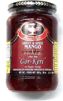 Deep home style sweet & spicy mango pickle 'gor-keri'