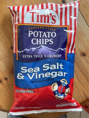 Potato chips sea salt & vinegar front packaging