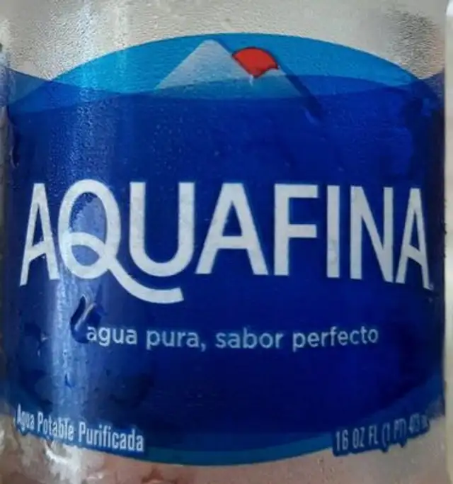 Aquafina nutrition facts table