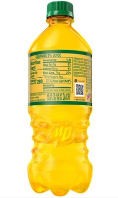 Man Dew Maui Burst - (20 OZ) nutrition facts table