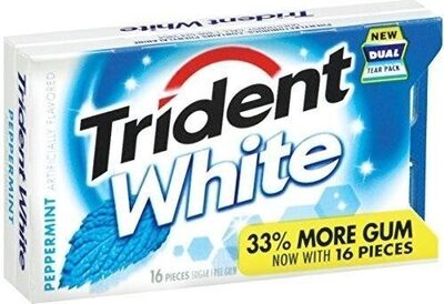 White peppermint sugar free gum