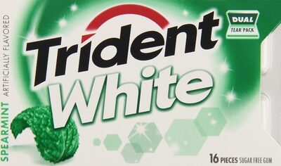 White sugar free gum spearmint