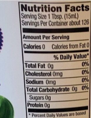 Distilled vinegar apple cider nutrition facts table