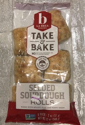 Take & Bake Seeded Sourdough Rolls front packaging