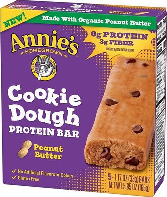 Annies peanut butter cookie dough protein bars gluten free