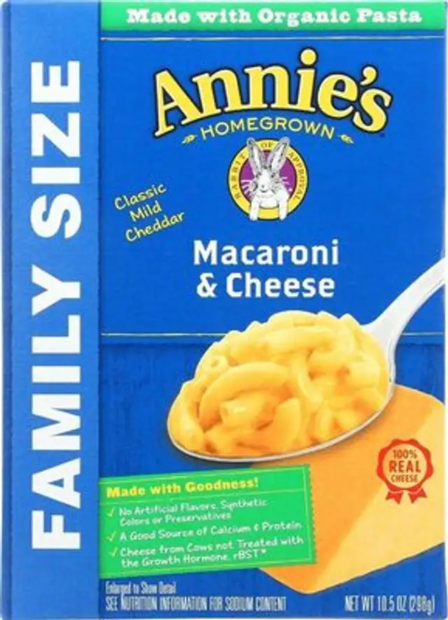 Classic mild cheddar macaroni and cheese front packaging