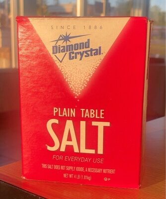Plain Table Salt front packaging