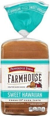 Farmhouse sweet hawaiian bread front packaging