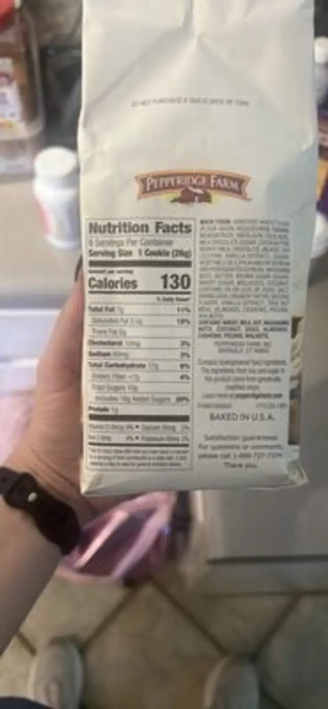 Sausalito Milk Chocolate Macadamia nutrition facts table