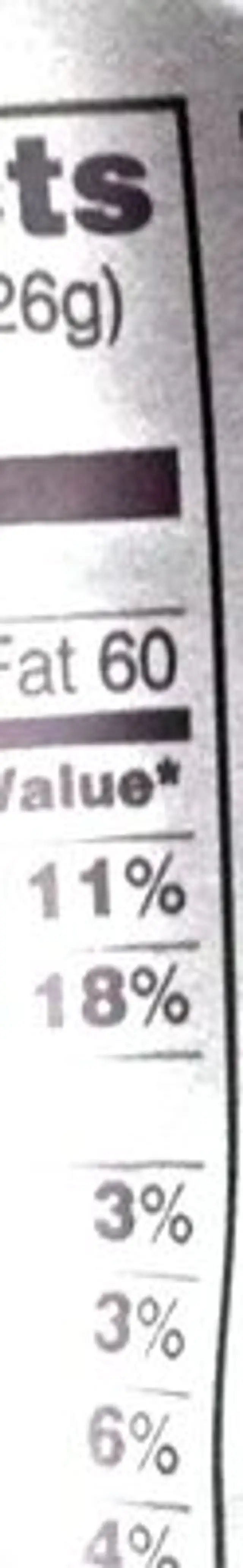 Nantucket Dark Chocolate nutrition facts table