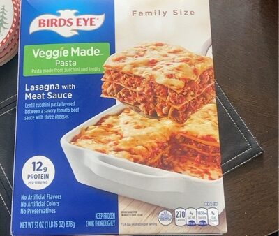 Veggie Made Pasta - Lasagna with Meat Sauce