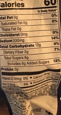 Stir fry veggie and sauce nutrition facts table