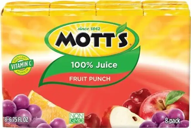 Fruit punch juice front packaging