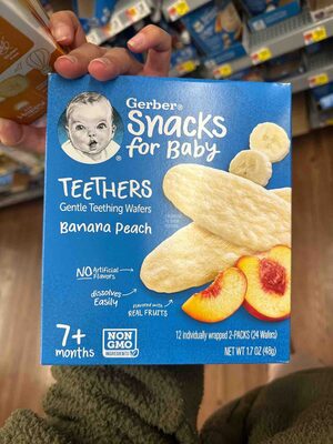 Teethers Gentle Teething Wafers Banana Peach
