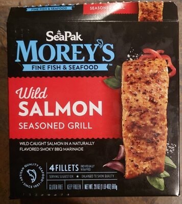 Wild salmon seasoned grill front packaging