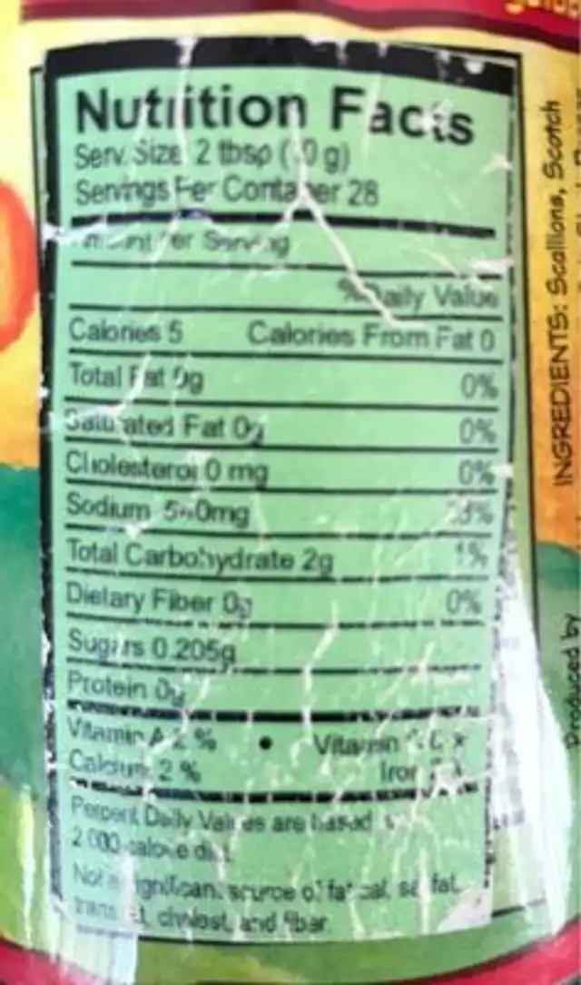 Walkerswood, traditional jamaican jerk seasoning, hot & spicy nutrition facts table