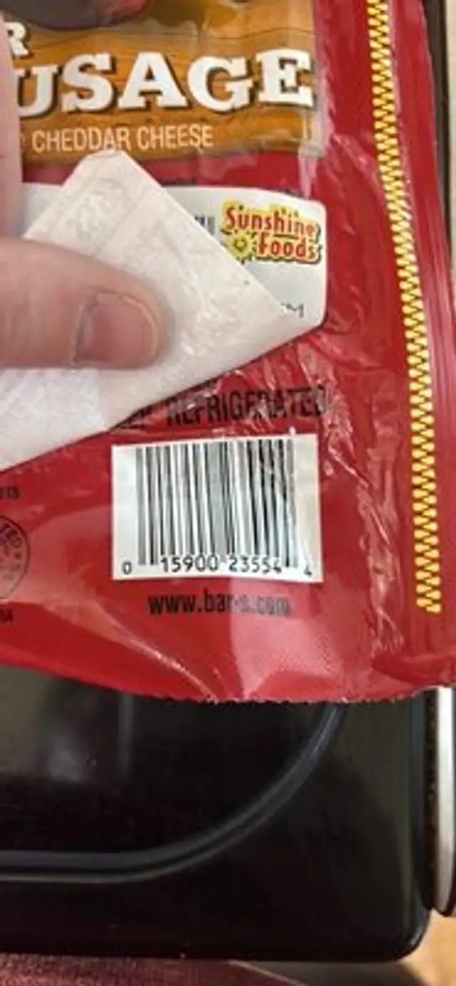 CHEDDAR SMOKED SAUSAGE nutrition facts table