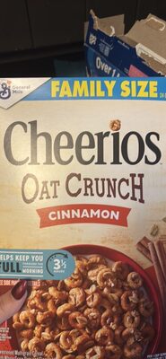 Cheerios Oat Crunch Cinnamon front packaging