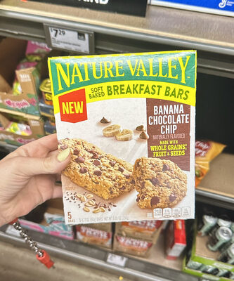 Soft Baked Breakfast Bars Banana Chocolate Chip