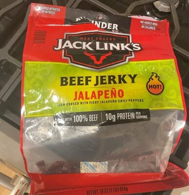 Jalapeno beef jerky front packaging