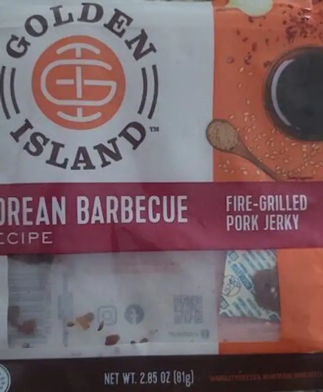 Korean Barbecue Recipe Pork Jerky front packaging