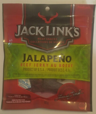 Jack Links Beef Jerky Jalapeño front packaging