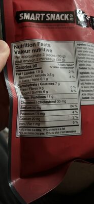 Original Beef Jerky nutrition facts table