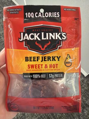 Beef Jerky Sweet & Hot front packaging