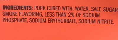 Jack links Bacon jerky peg bag small ingredients label