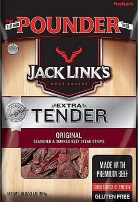 Jack links extra tender original beef steak strips