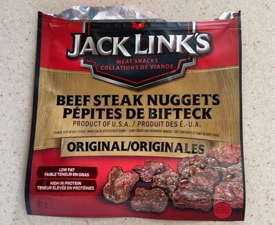 Jack Links Beef Steak Nuggets Original front packaging