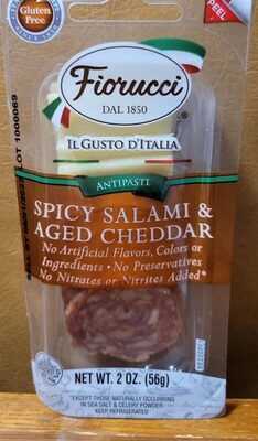 Spicy salami and aged cheddar